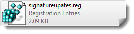 a windows .reg file cannot be used if key is protected
